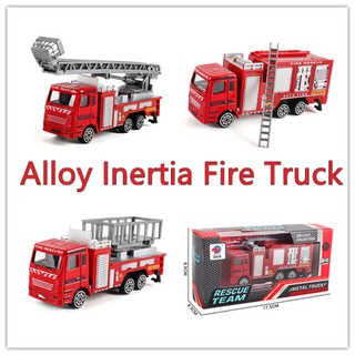 Boys Kids Toys Inertia Alloy Car Models Excavator Fire Ladder Truck Vehicle Gift