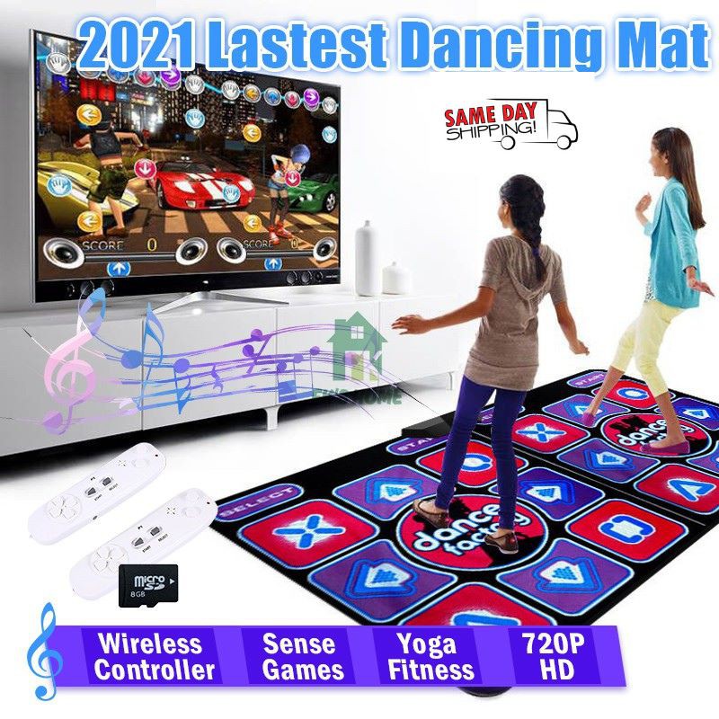 Dance Mat TV Wireless Wired English Menu Double Player Nonslip Fitness