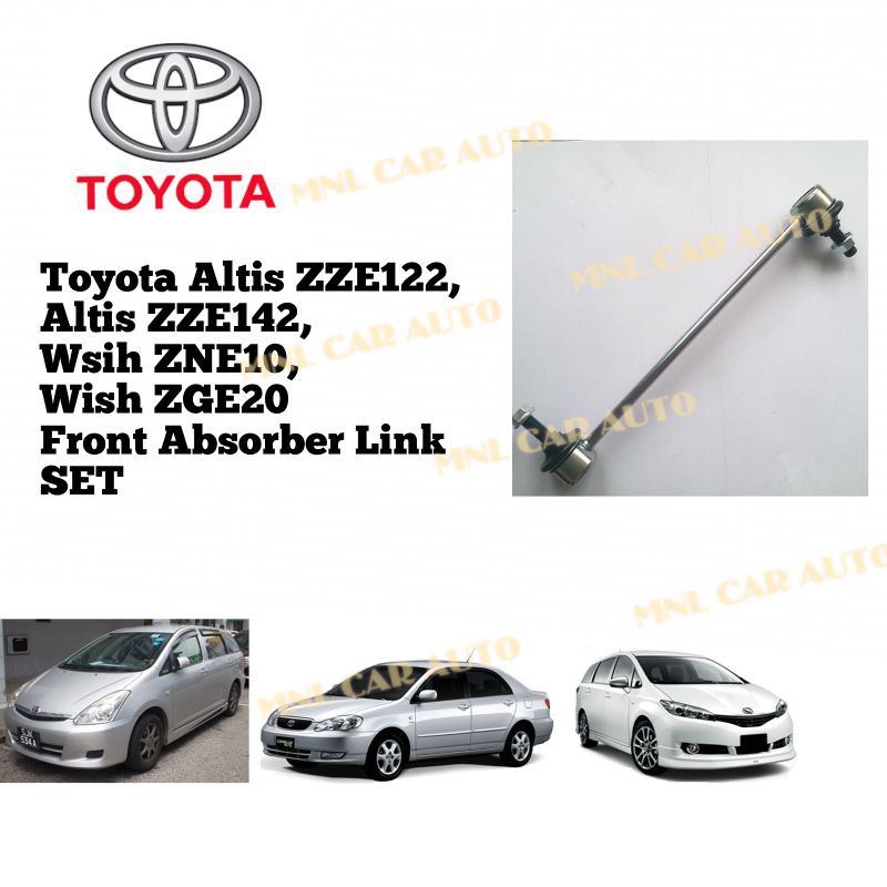 1 Pair Stabilizer Link Absorber Link 48820 02046 Toyota Altis Wish Front Shopee Malaysia