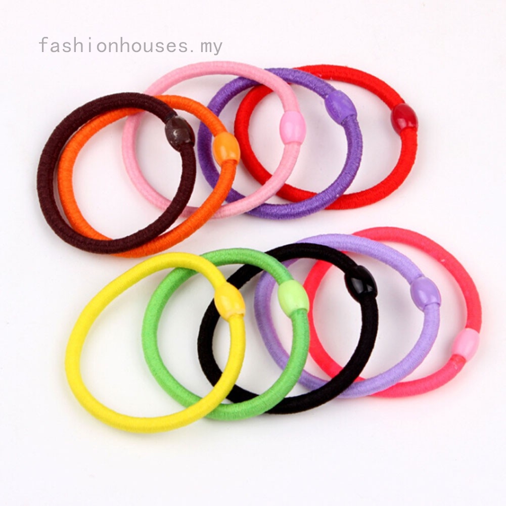 Black Thick Snag Free Endless Hair Elastics Bobbles Hair Bands