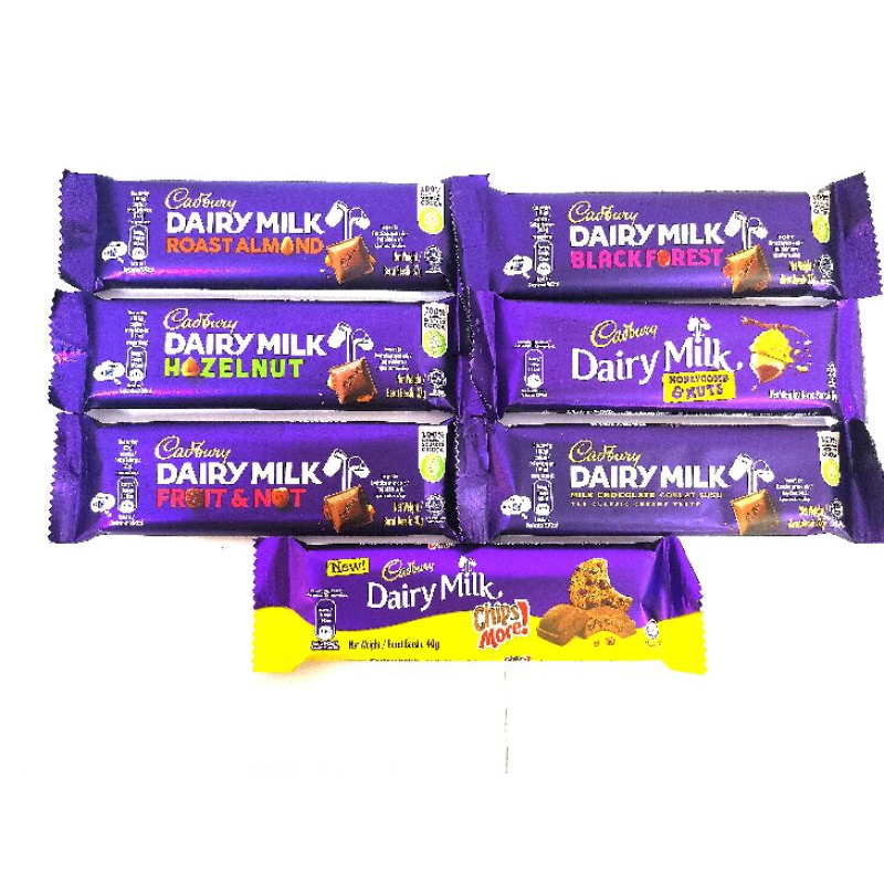Chocolate Cadbury Dairy Milk 7 Assorted Flovors 37g 40g Shopee Malaysia