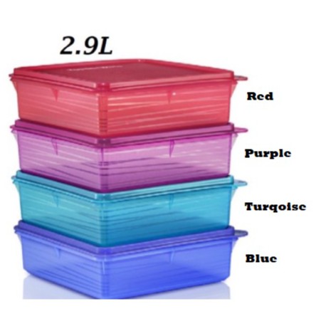 Tupperware: B2B/Mosaic Snack Stor 2.9L Red/Purple/Turquoise/Blue