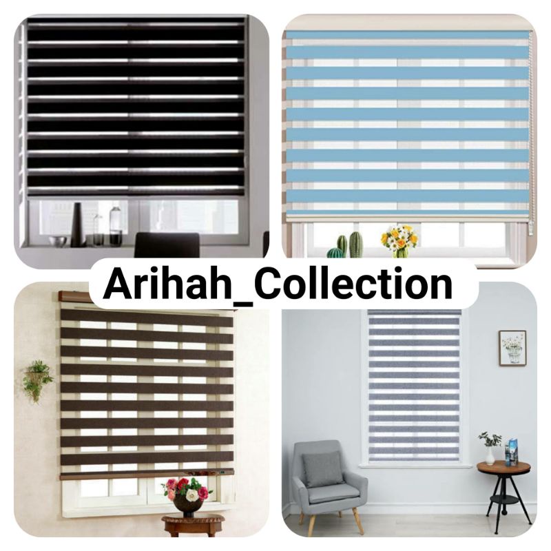 Bidai Tingkap Modern Zebra Blinds Blind Curtain Zebra Bidai Outdoor Roller Blind for Home