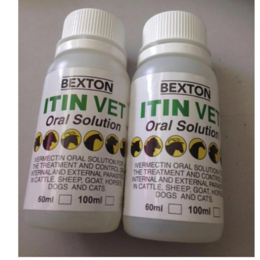 Bexton Itin Vet 60ml Ubat Kurap /Cacing/Penyakit Kulit 