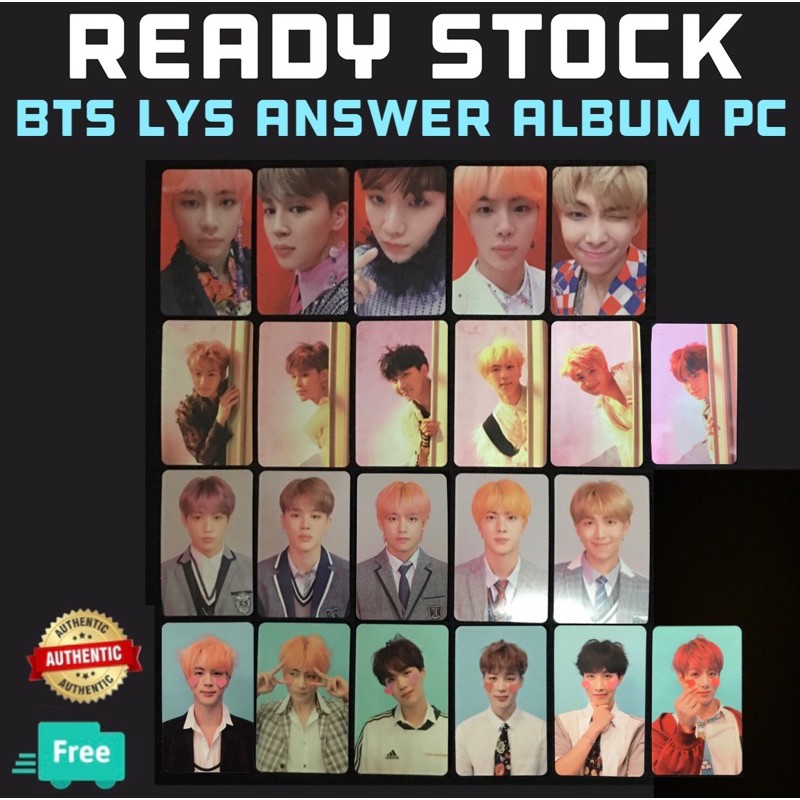 Official Bts Love Yourself Answer Photocard Pc Shopee Malaysia