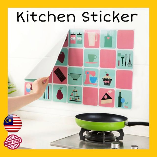 Self adhesive Kitchen Sticker waterproof oilproof Deco 