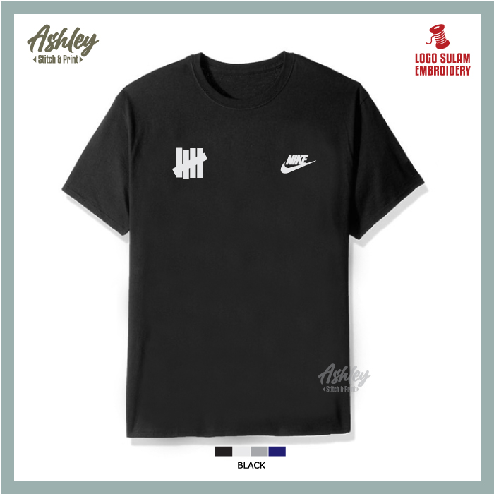 T Shirt Sulam Classic Nike Undefeated Crossover Japan Design Popular Baju Casual Streetwear Embroidery Jahit Tee Shopee Malaysia