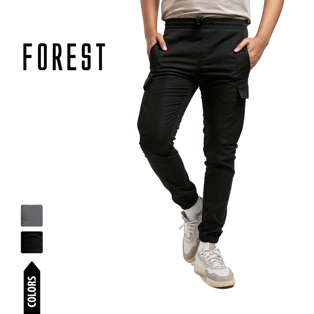 Forest Easy Cotton Trousers Stretchable Slim Fit Long Pants Men