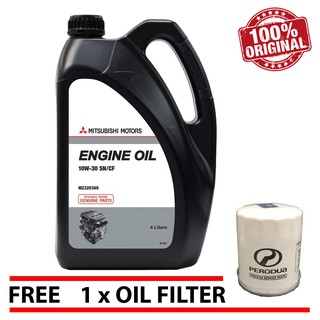 (With Original Perodua Oil Filter) Mitsubishi 10W30 SN 