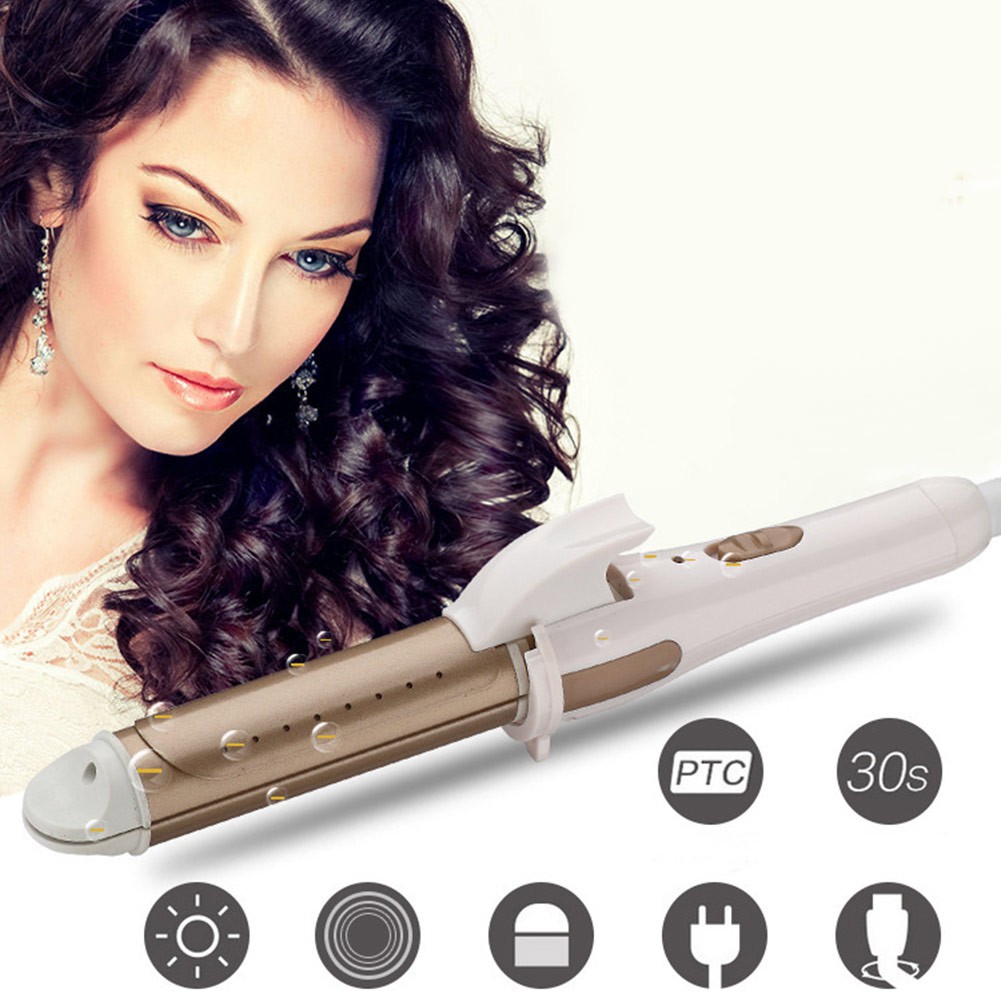 Ceramic Hair Crimper Curl Straightener Flats Iron Perm Hair Styler