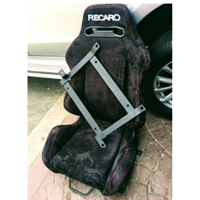 Recaro Seat Semi Bucket Wira Waja Gen2 Satria Proton Racing Suede Leather One Pc S 1pcs Sebelah With Car Bracket Tapak