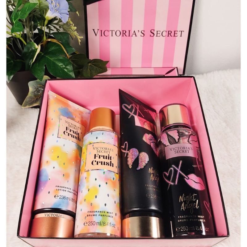 Victoria Secret 4in1 Gift Box Set With Free Paper Bag 