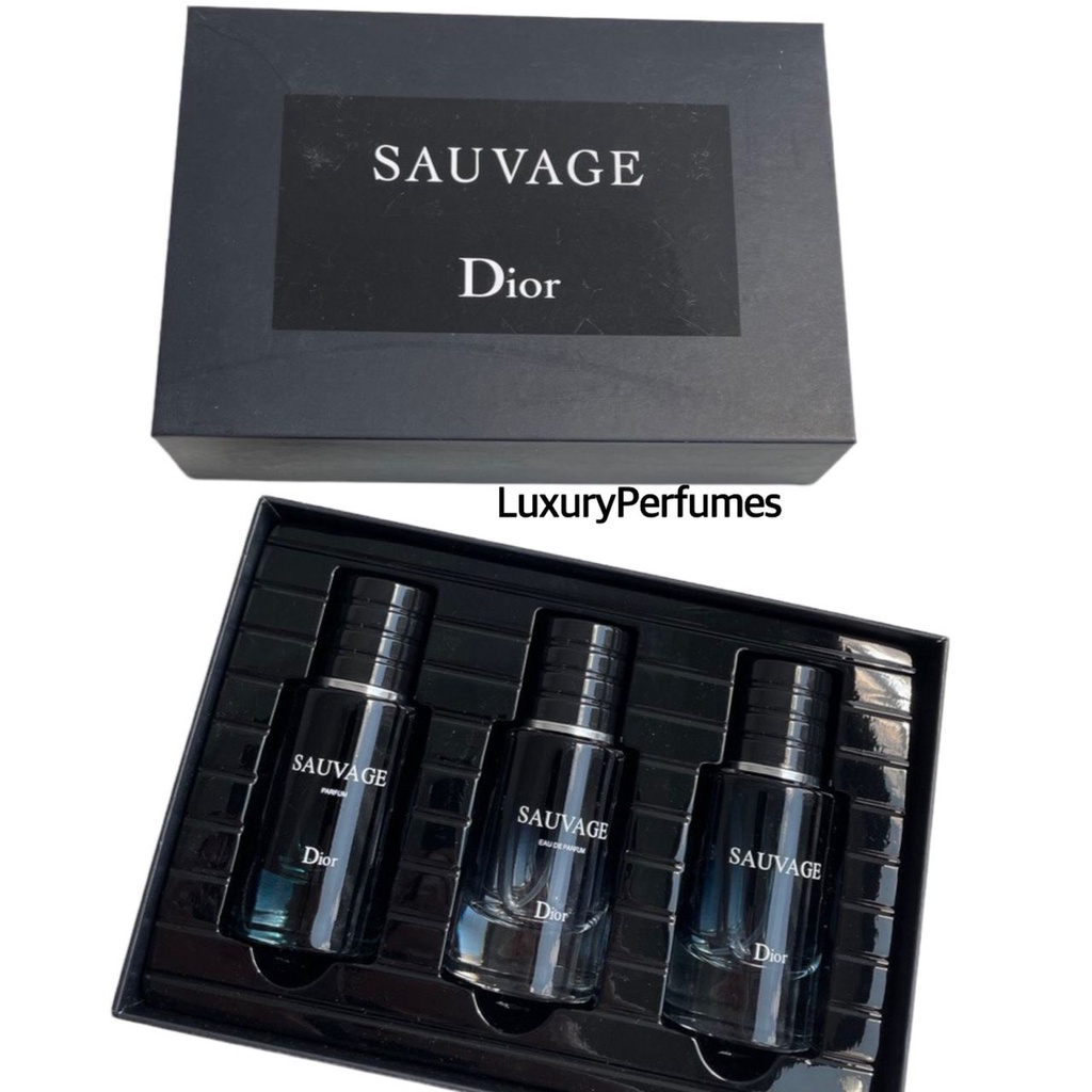 Original Dior Sauvage 3 X 30Ml Gift Set For Men 3In1 | Shopee Malaysia