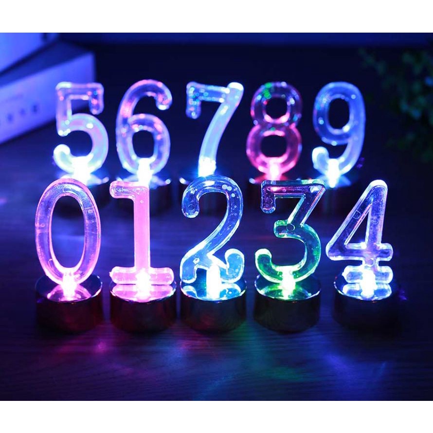 Candle Birthday LED Candle 0-9 Number Light Decorative Letters