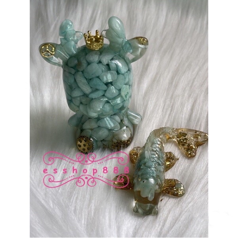 【现货】奥根天河石小鹿/风水鲤鱼摆件(能量棒)1set Ogan Amazonite Fawn/Feng Shui Carp Ornaments (Energy Bar) 1set