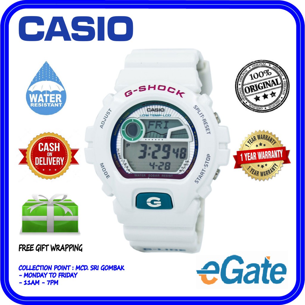 2 Years Warranty Casio G Shock Glx 6900 7d Men G Lide Series Sporty Digital White Original Watch Glx 6900 Shopee Malaysia