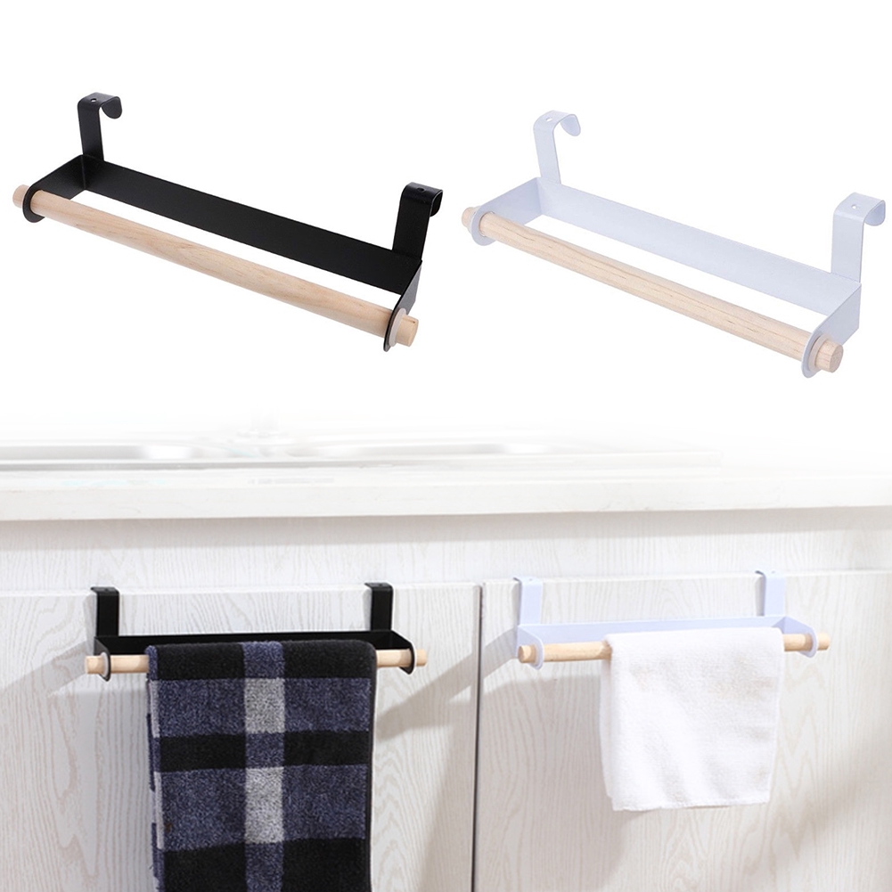 Over Door Towel Rack Holder Rail Bathroom Kitchen Cabinet Hanger