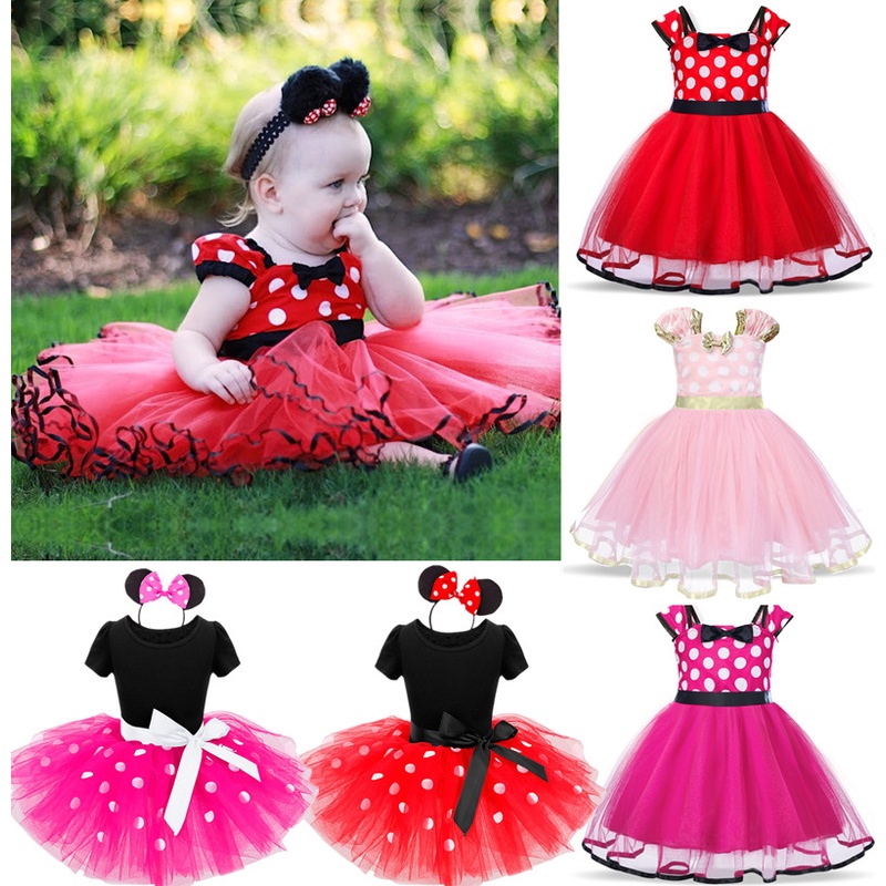 Mouse Costume Baby Toddler Girl Tutu Dress Princess Dress Up Birthday Halloween 