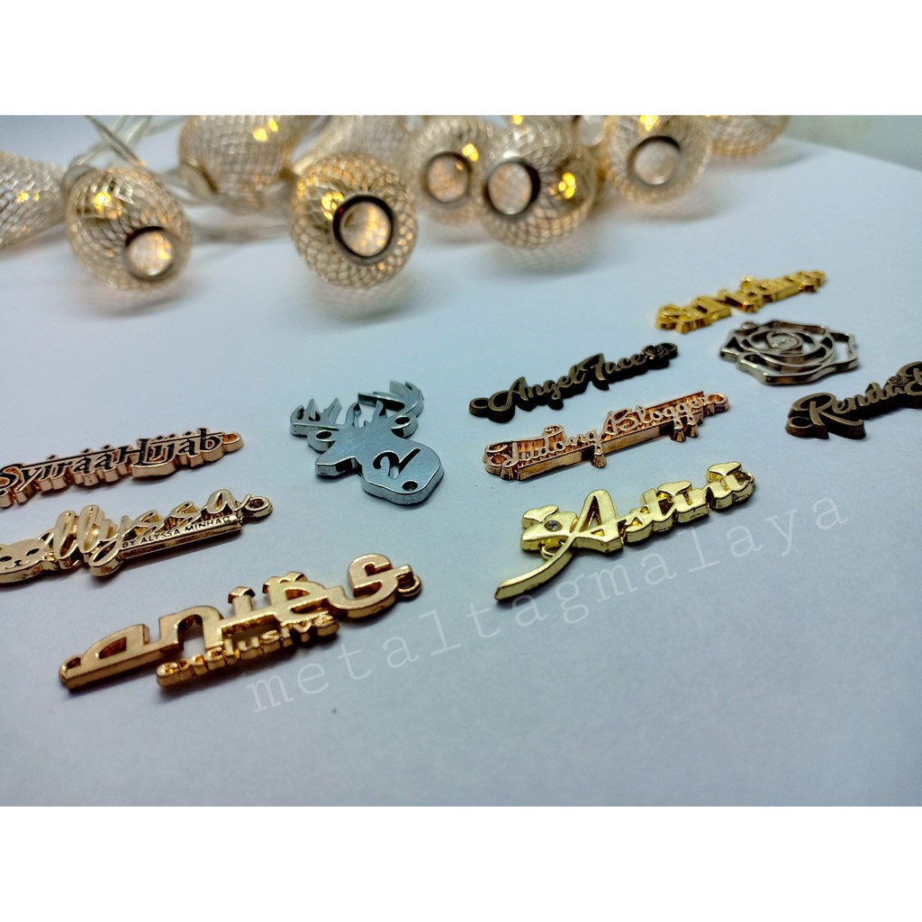 Pre Order Metal Tag Custom Label Tudung Shopee Malaysia