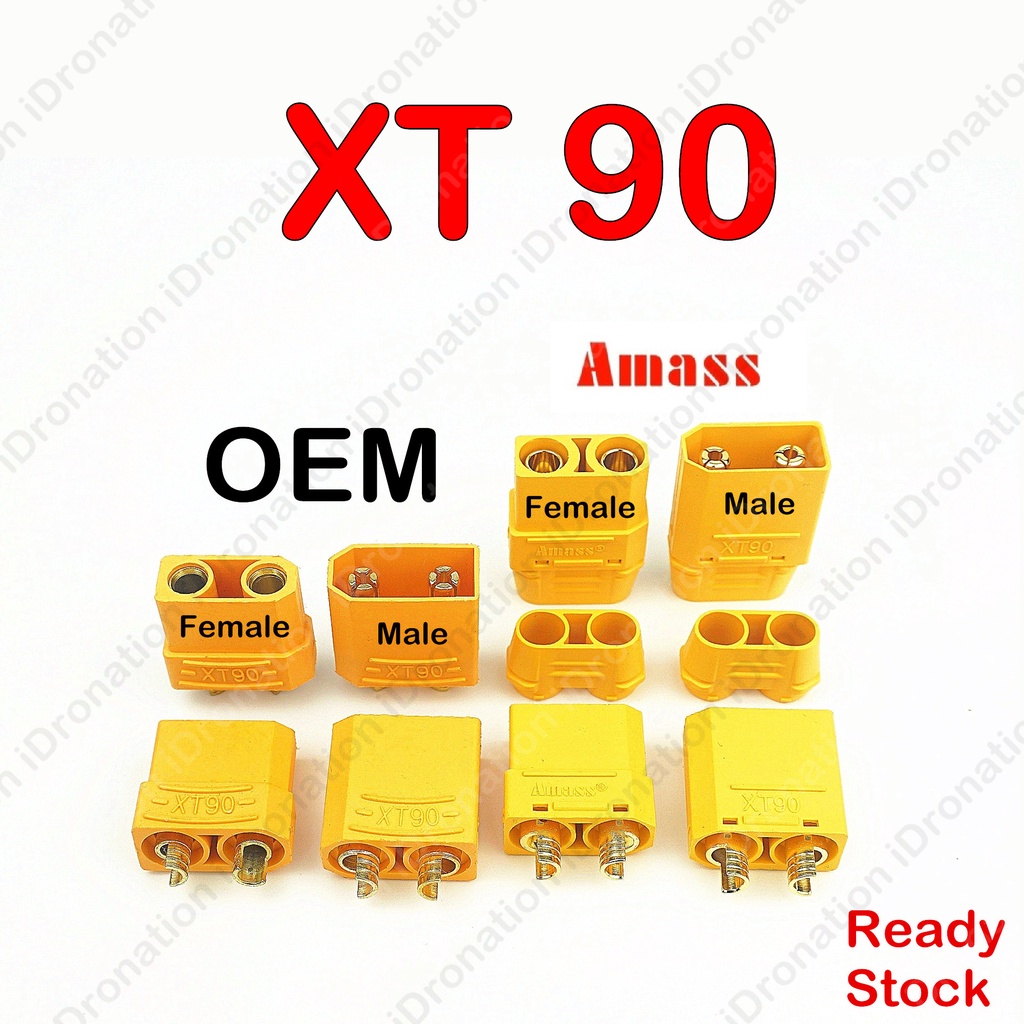 Amass XT90 Connector Banana Plug Male Female Gold Plated XT 90 Lipo Li