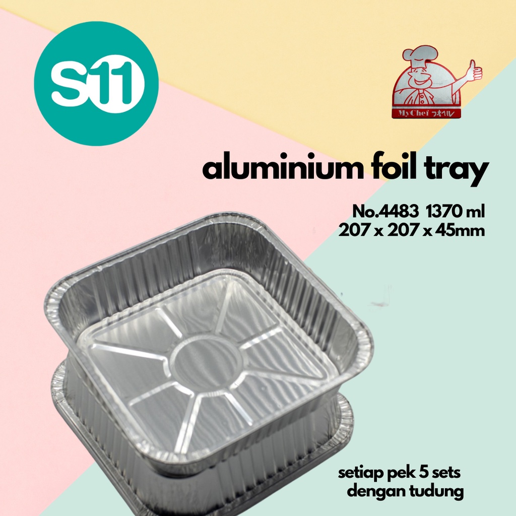 MyChef 5biji 4483P Food Grade Aluminium Foil Tray / Dulang Aluminium