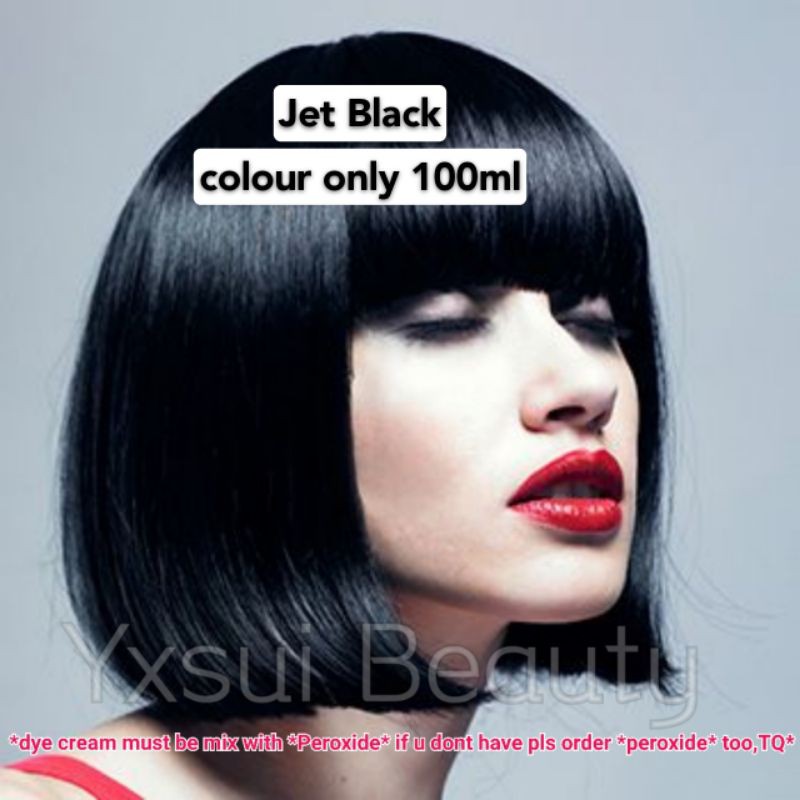 Jet Black 22/0 Professional Hair Color Cream / black dye hair /black hair  /cover grey hair / tutup uban | Shopee Malaysia