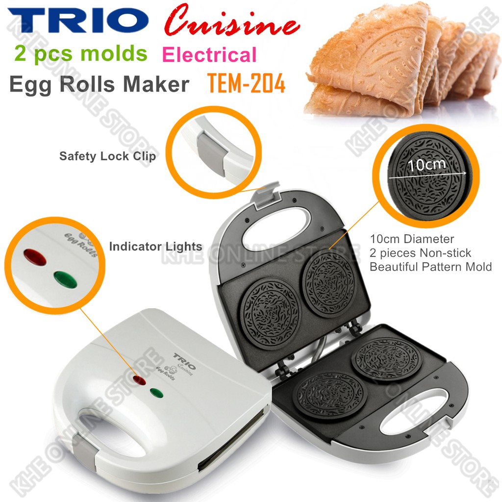 Trio Egg Roll Maker (Pembuat Kuih Kapit/Semprong/Sepit) TEM-204