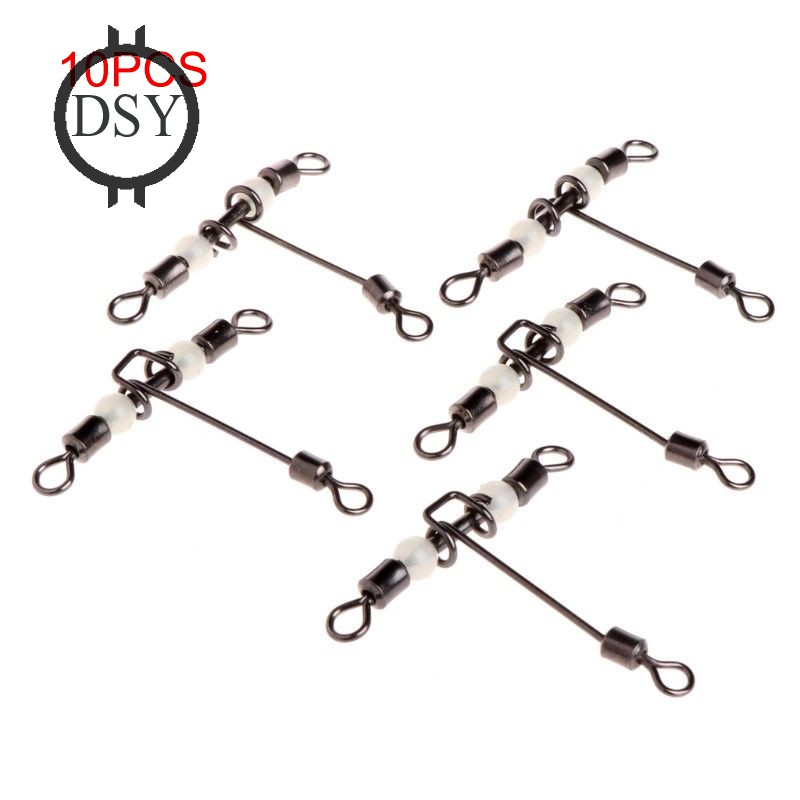 20x 3 way luminous T-shape cross-line swivel fishing swivel fishhook connector p