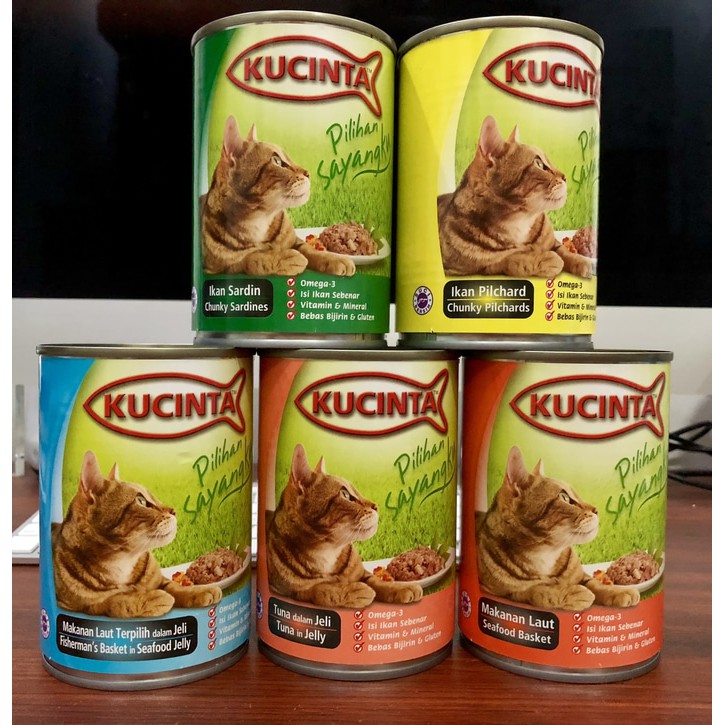 Kucinta Cat  Wet Food Canned Tin 400g Adult Dewasa 