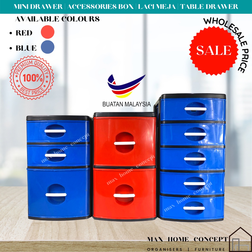 BIGGER SIZE PLASTIC MINI DRAWER DESK ORGANISER TABLE DRAWER LACI