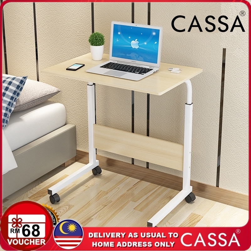 Cassa Sevil Mobile Height Adjustable Table 60cmx40cm With Wheels