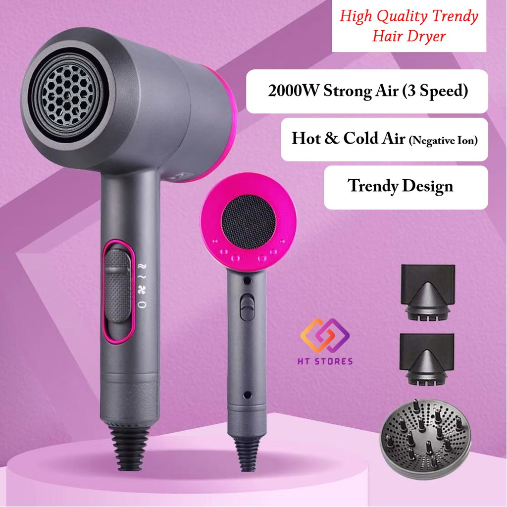 FREE GIFT + 2000W Professional Hair Dryer Hair Blower Mini Hair Dryer  吹风机 Pengering Rambut