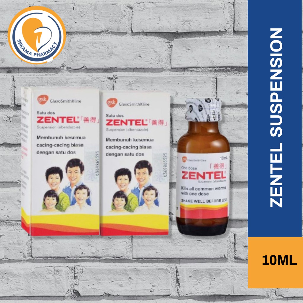 ZENTEL SUSPENSION 10ML X 2'S ( READY STOCK ) Shopee Malaysia