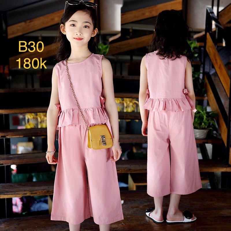 Summer Wide-Legged Clothes For Girls 20-43kg | Shopee Malaysia
