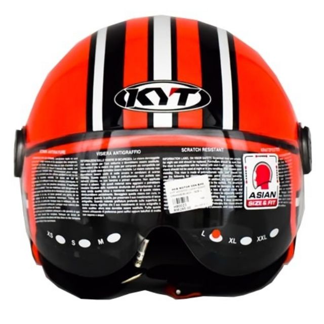 KYT Helmet Casco KYT Voodoo Lucky Eight Orange /BLACK Shopee Malaysia