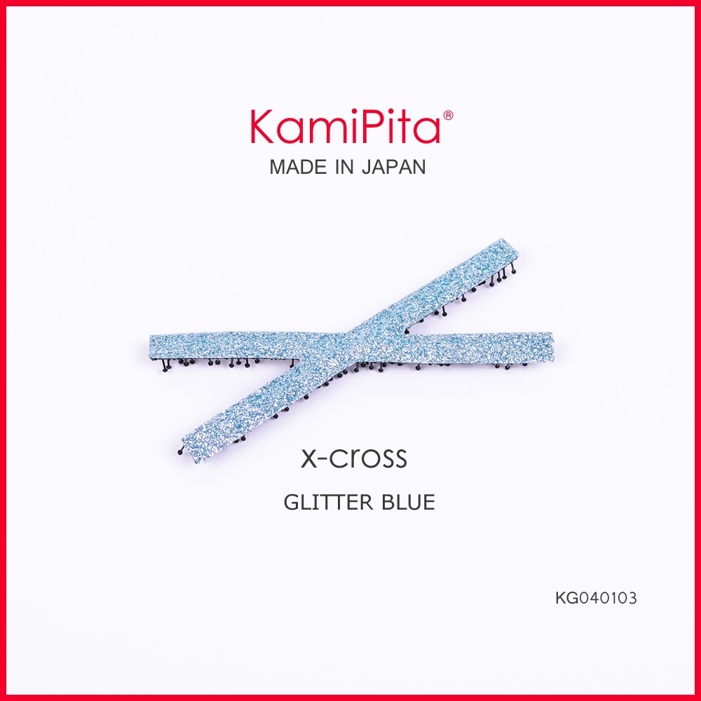 Kamipita 髪ピタ Japan Cute Hair Magic Sticker Hair Pin Korean Style Accessories Hair Clips For Women Small Kids Ribbon Set Jepit Rambut Wanita Korea Baby Jepit Rambut Jedai Star Glitter Blue