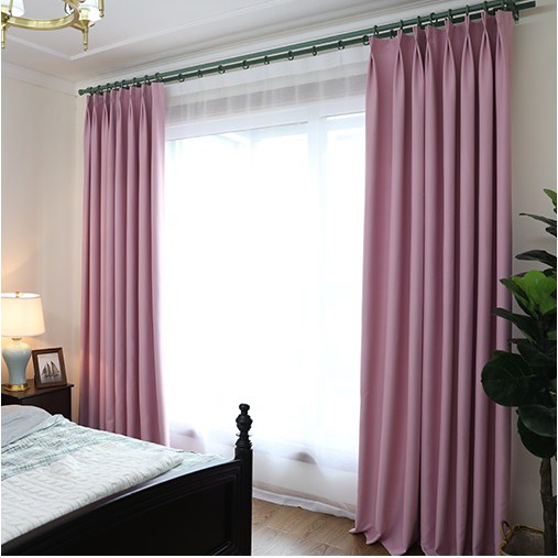 Nordic Style Blackout Silky Curtain Heat Resistant Dust Free