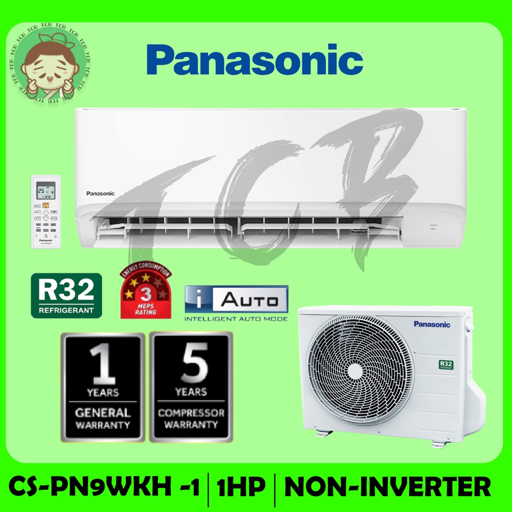Panasonic CS/CUPN9WKH1 1.0HP NonInverter R32 Wall Mounted Air
