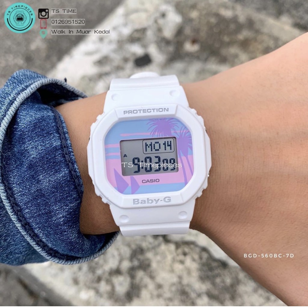 毎週更新 BABY-G BGD-560BC-7デジタル レディース 腕時計 ホワイト