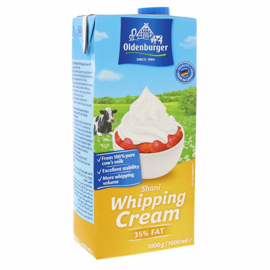 GEG Oldenburger Longlife UHT Whipping Cream 1 Liter / 200ml Shopee