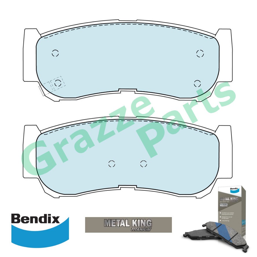 Bendix Metal King Brake Pad Rear DB2035 - HY Starex Sante 