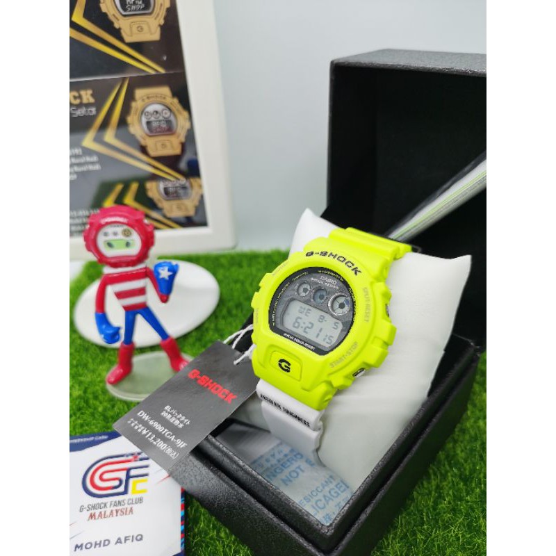 Casio G Shock Dw 6900tga 9jf Yellow White Shopee Malaysia