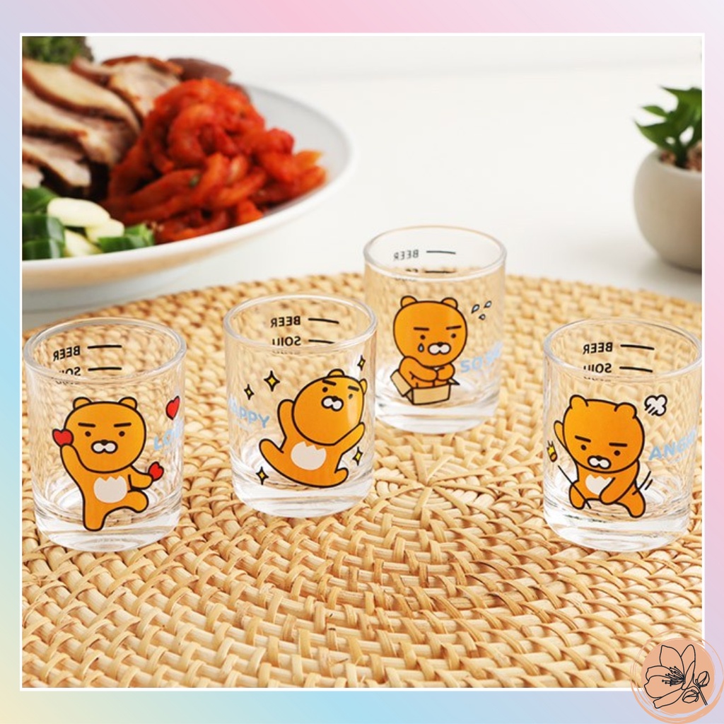 Kakao Friends X Ryan Glass Soju Cup 4p Set Shopee Malaysia 8120