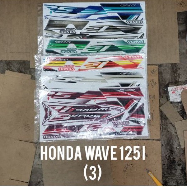 Buy HONDA WAVE 125 I (3)BODY STICKER SET DESIGN THAILAND - DECAL 