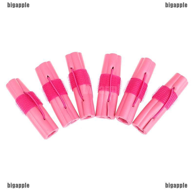 Bigapple 6pcs Magic Foam Sponge Hair Curler Diy Wavy Hair Curler