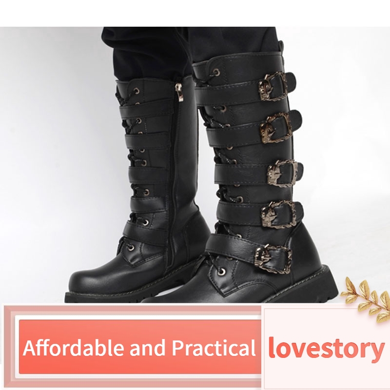 mens tall leather boots