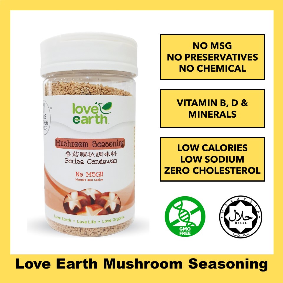 Love Earth Mushroom Seasoning (Halal & 100 Natural) 150g Shopee Malaysia