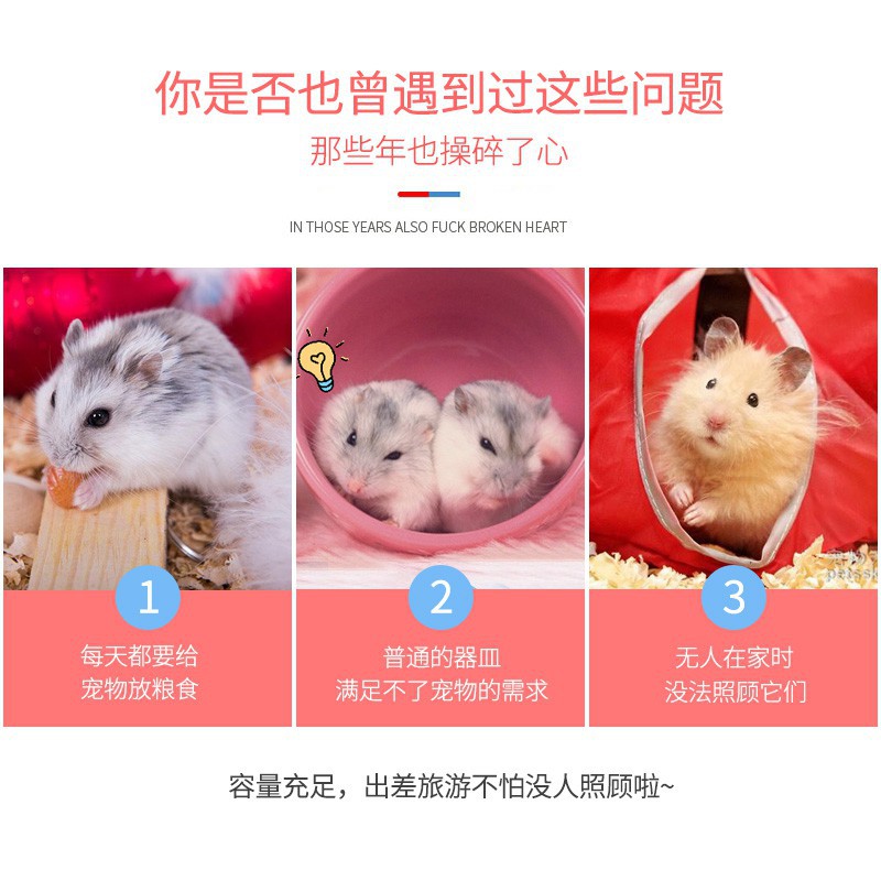 Hamster Automatic Feeder Small Hamster Dutch Pig Supplies Golden