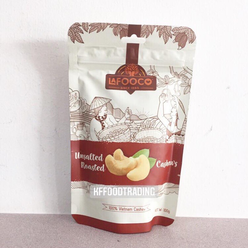 Lafooco unsalted roasted cashews 100g
