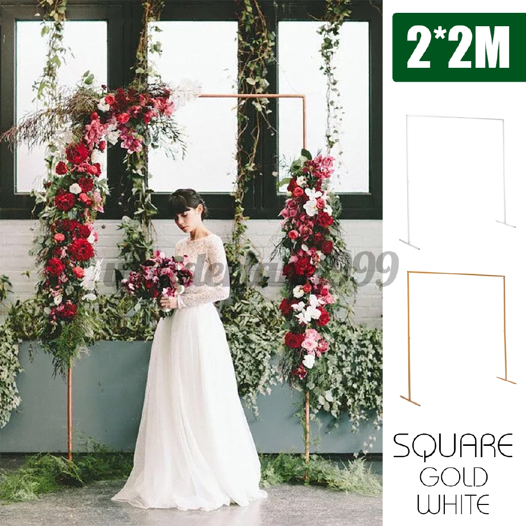 2M Wedding Iron Arch Door Party Bouqute Decoration Garden Flower Plants Rack DIY 